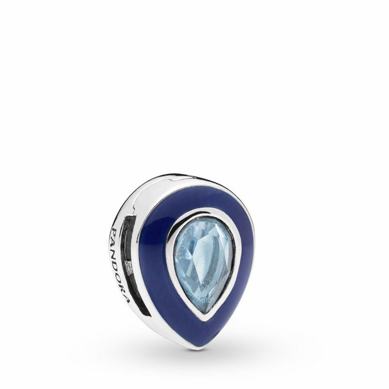 Pandora Australia Reflexions™ Dazzling Droplet Clip Charm - Sterling Silver | UNEQDG206